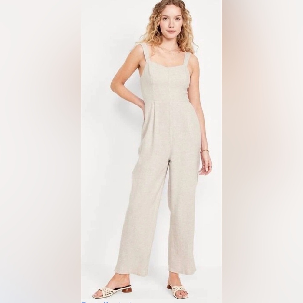Old Navy NWT Fit‎ & Flare Linen-Blend Jumpsuit